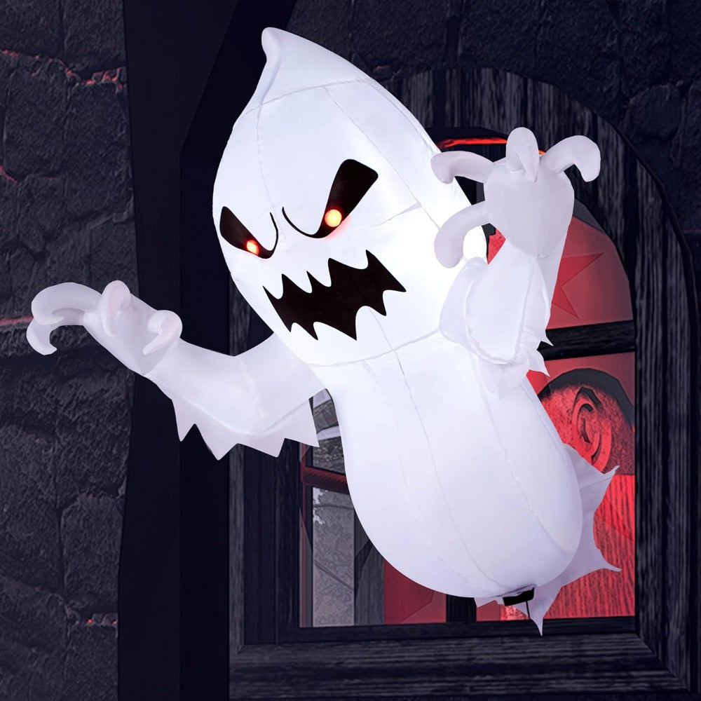 4.5 FT Halloween Inflatable Ghost Featuring Built-In Leds