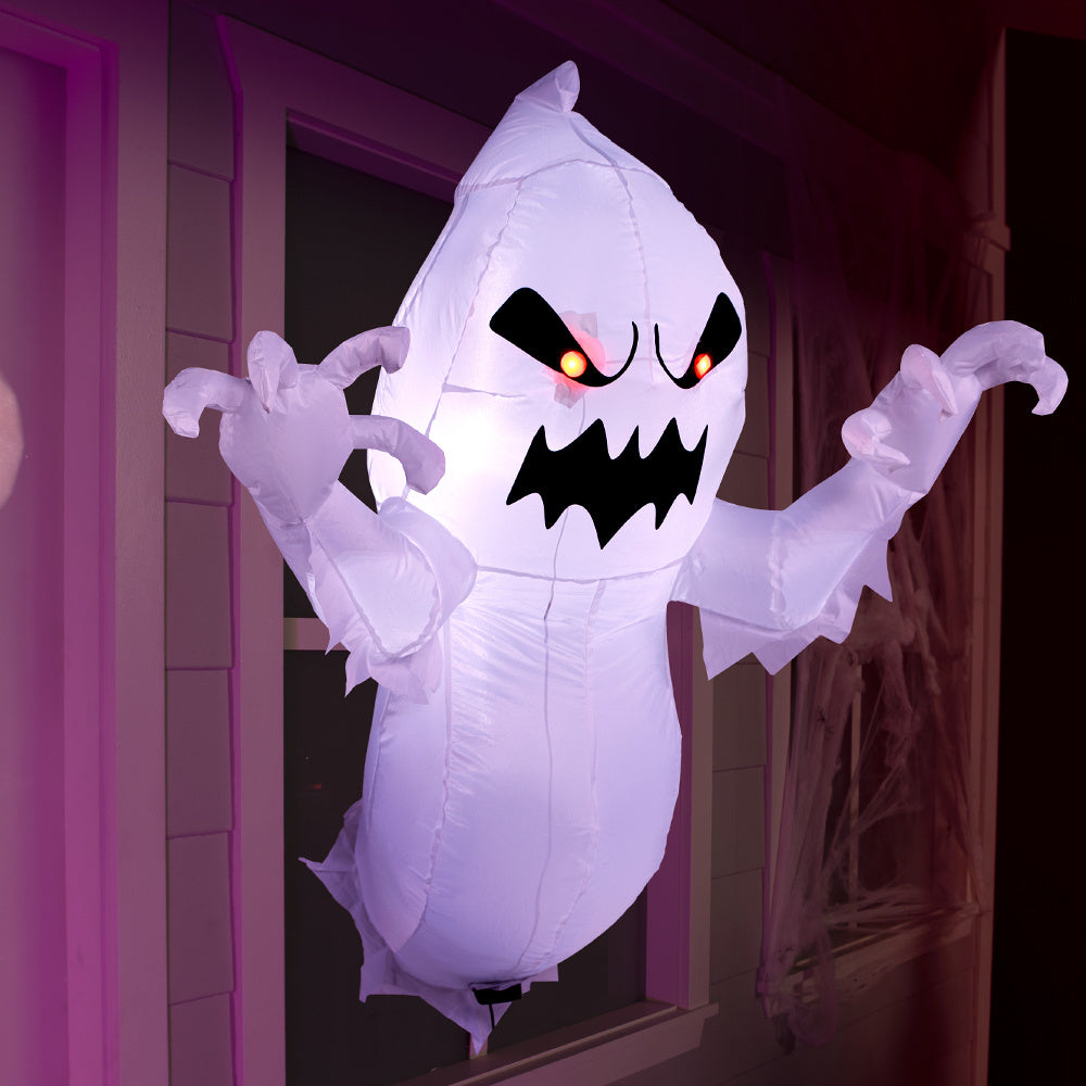 4.5 FT Halloween Inflatable Ghost Featuring Built-In Leds