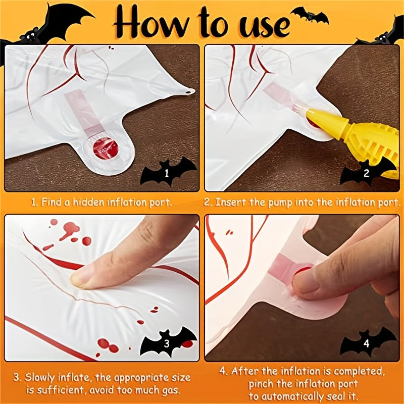 115pcs Halloween Foil Aluminum Balloon Black And Orange Wreath Set