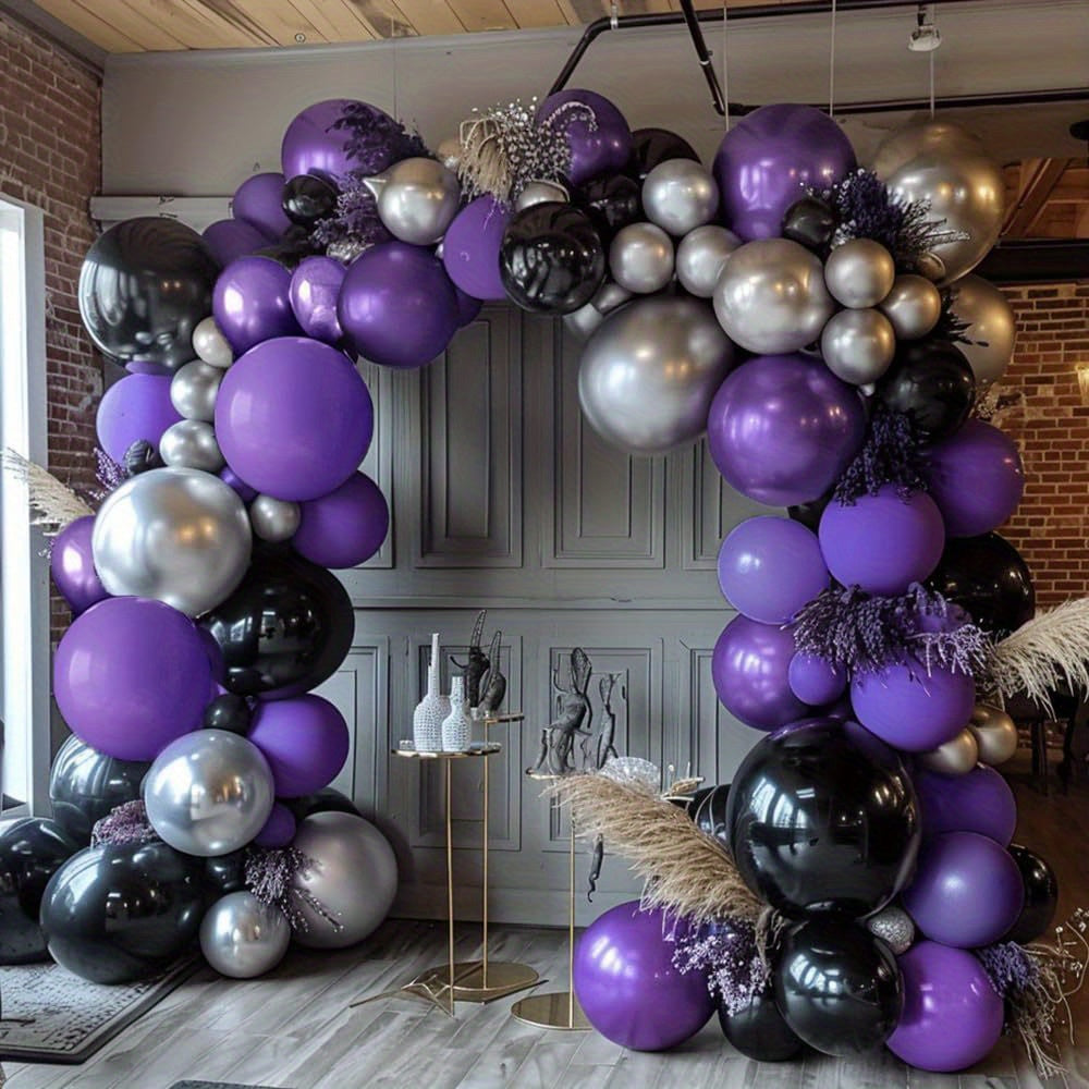 110pcs Halloween Vampire Prom Theme Party Balloon Arch Decor Burgundy Black Latex Balloon Shower Globos Anniversary Wedding