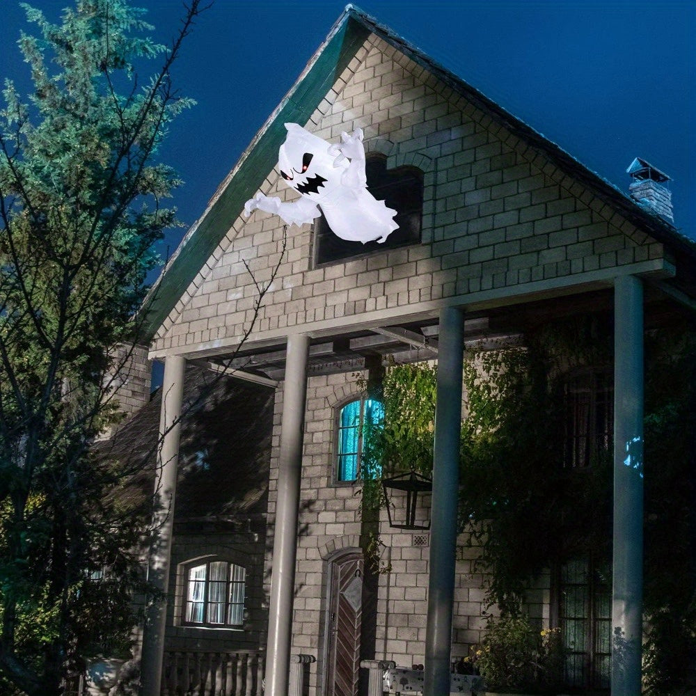 4.5 FT Halloween Inflatable Ghost Featuring Built-In Leds