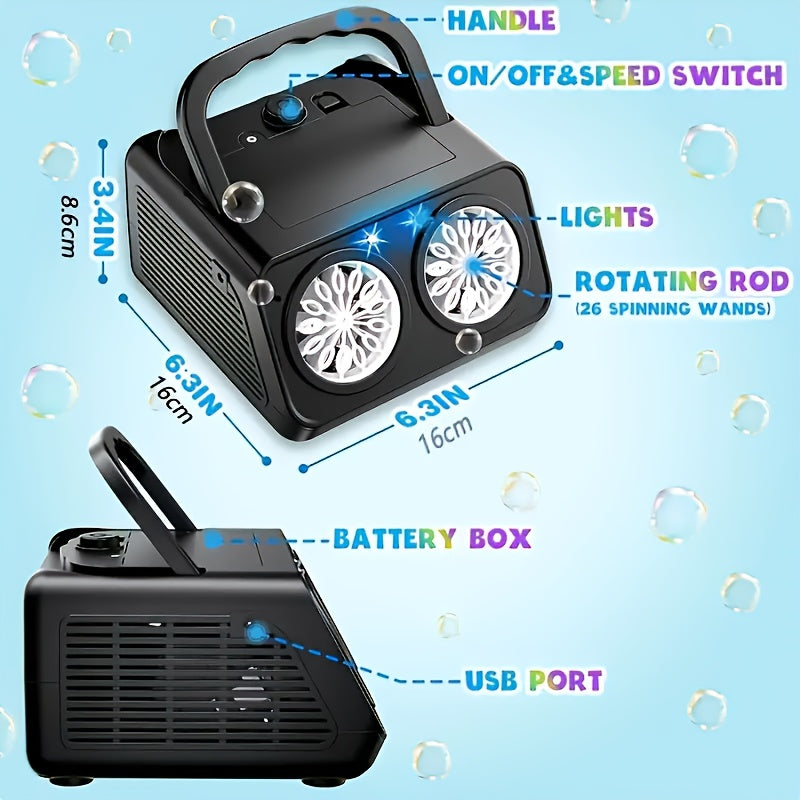 Automatic Halloween Bubble Machine With 2 Fans 20000+ Bubbles Per Minute