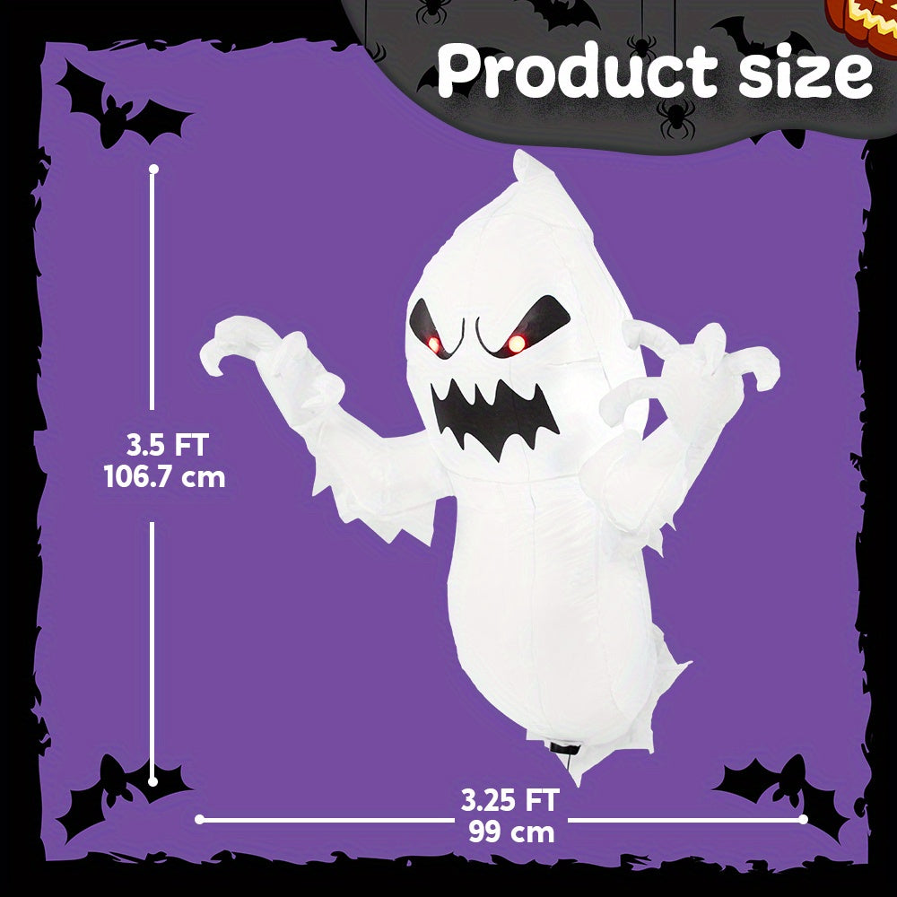 4.5 FT Halloween Inflatable Ghost Featuring Built-In Leds