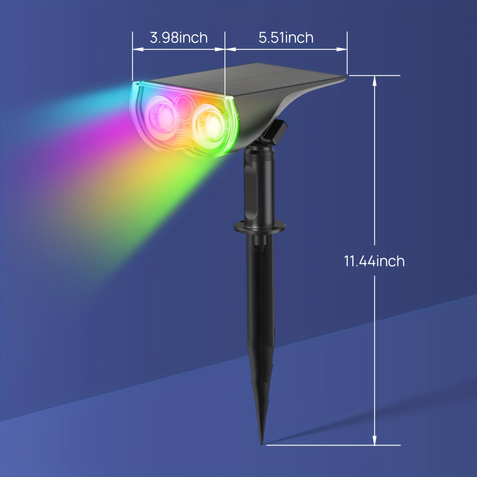 Smart Solar Color Changing RGB Spotlights Outdoor Lights Waterproof Halloween Garden Decorations