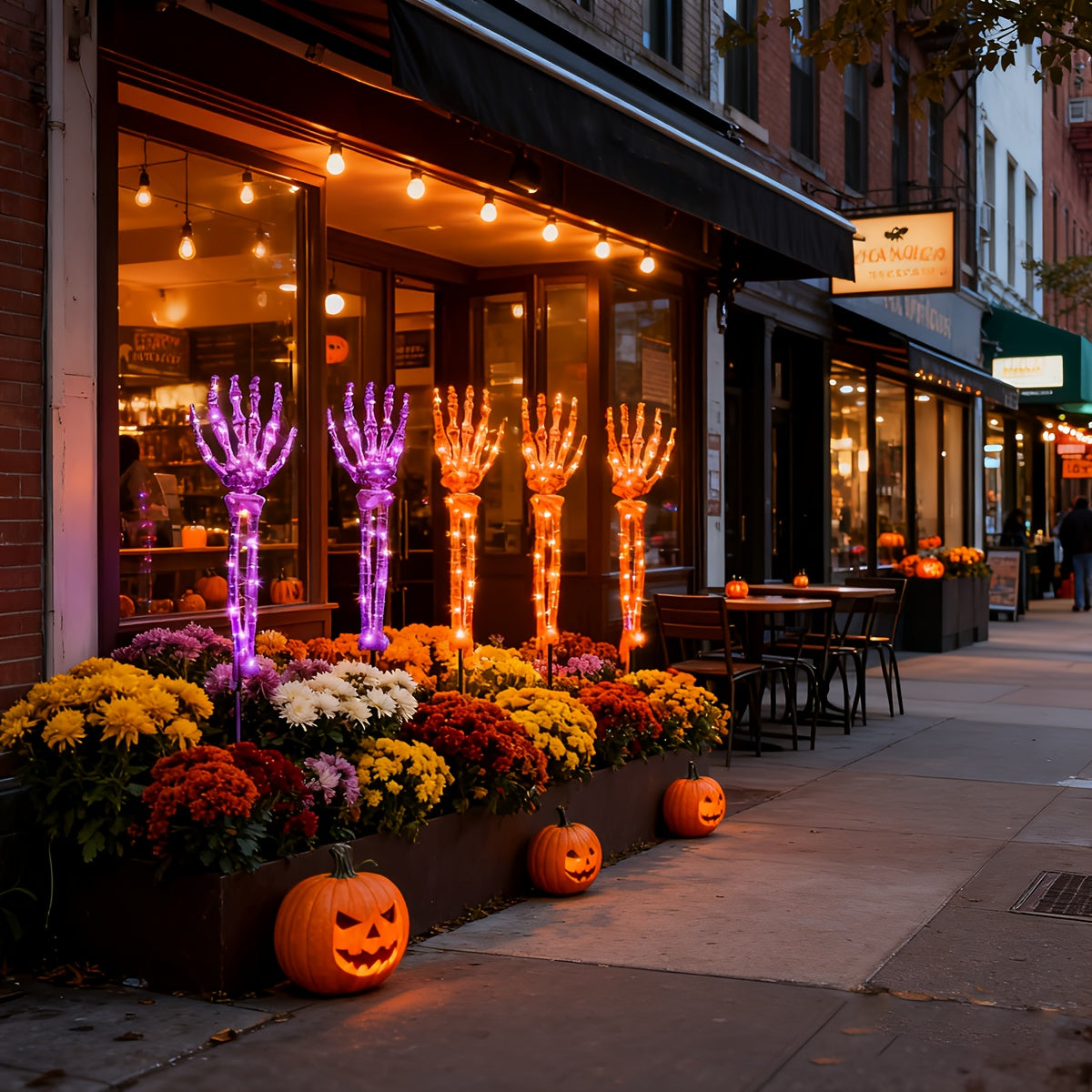 5 Skeleton Hand Lights, Solar Light Outdoor, IP44 Waterproof