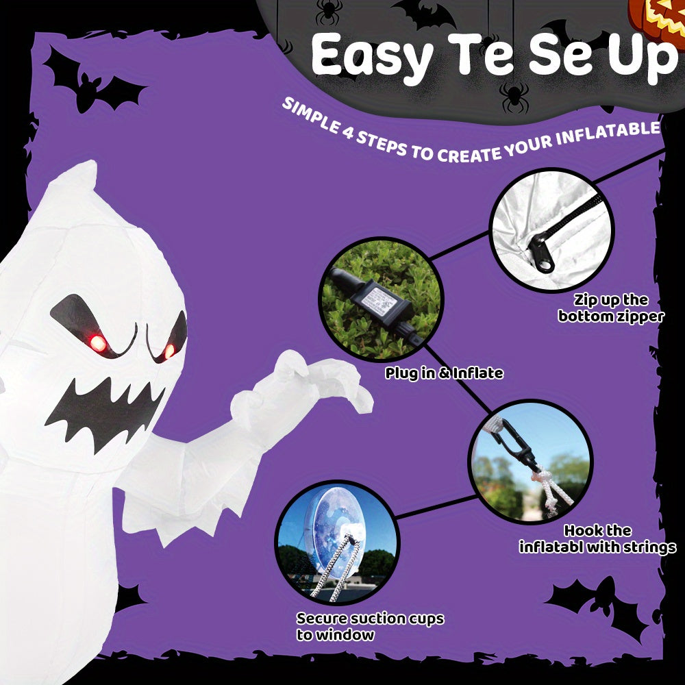 4.5 FT Halloween Inflatable Ghost Featuring Built-In Leds